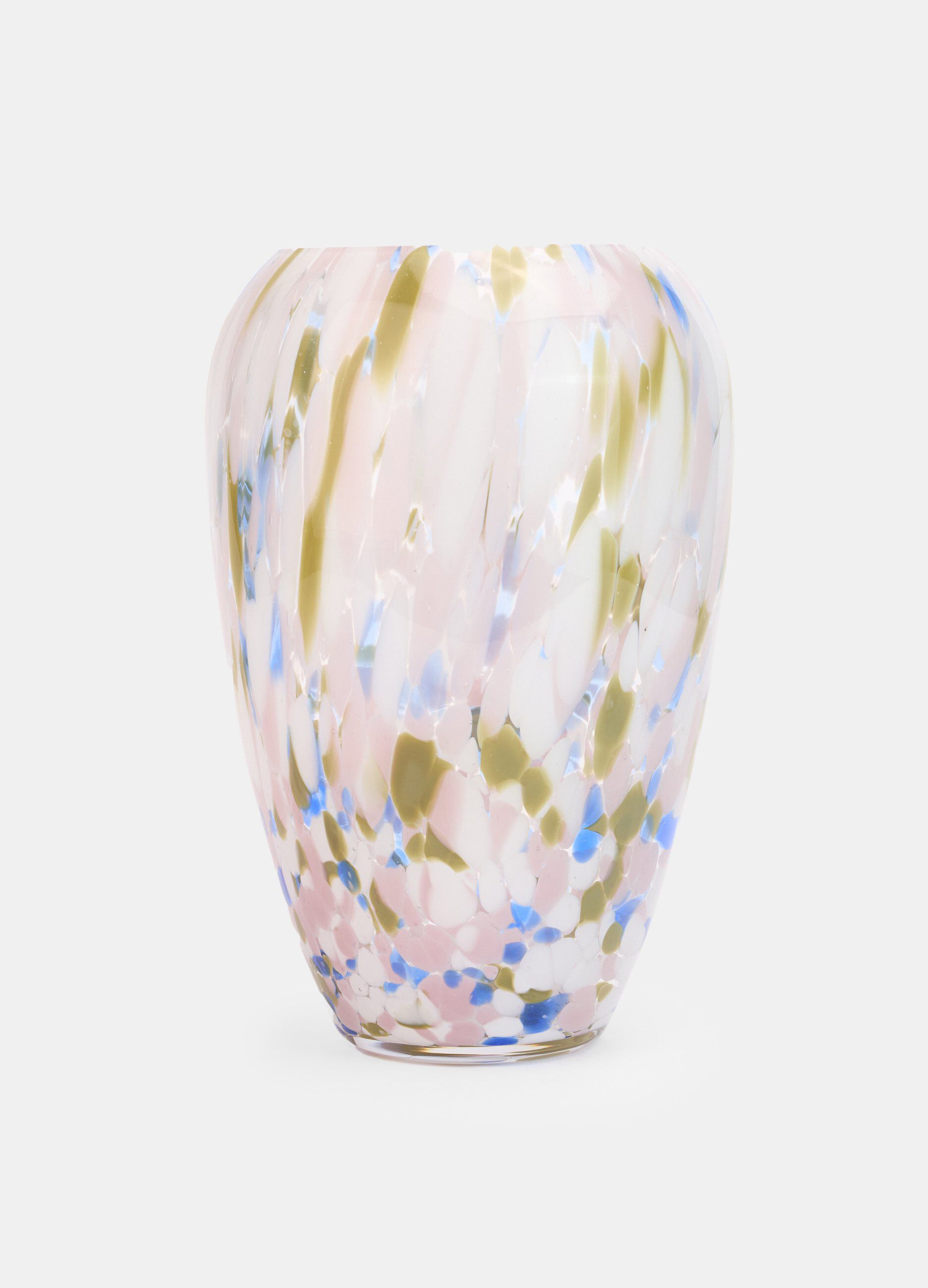 Vaso in vetro maculato multicolor