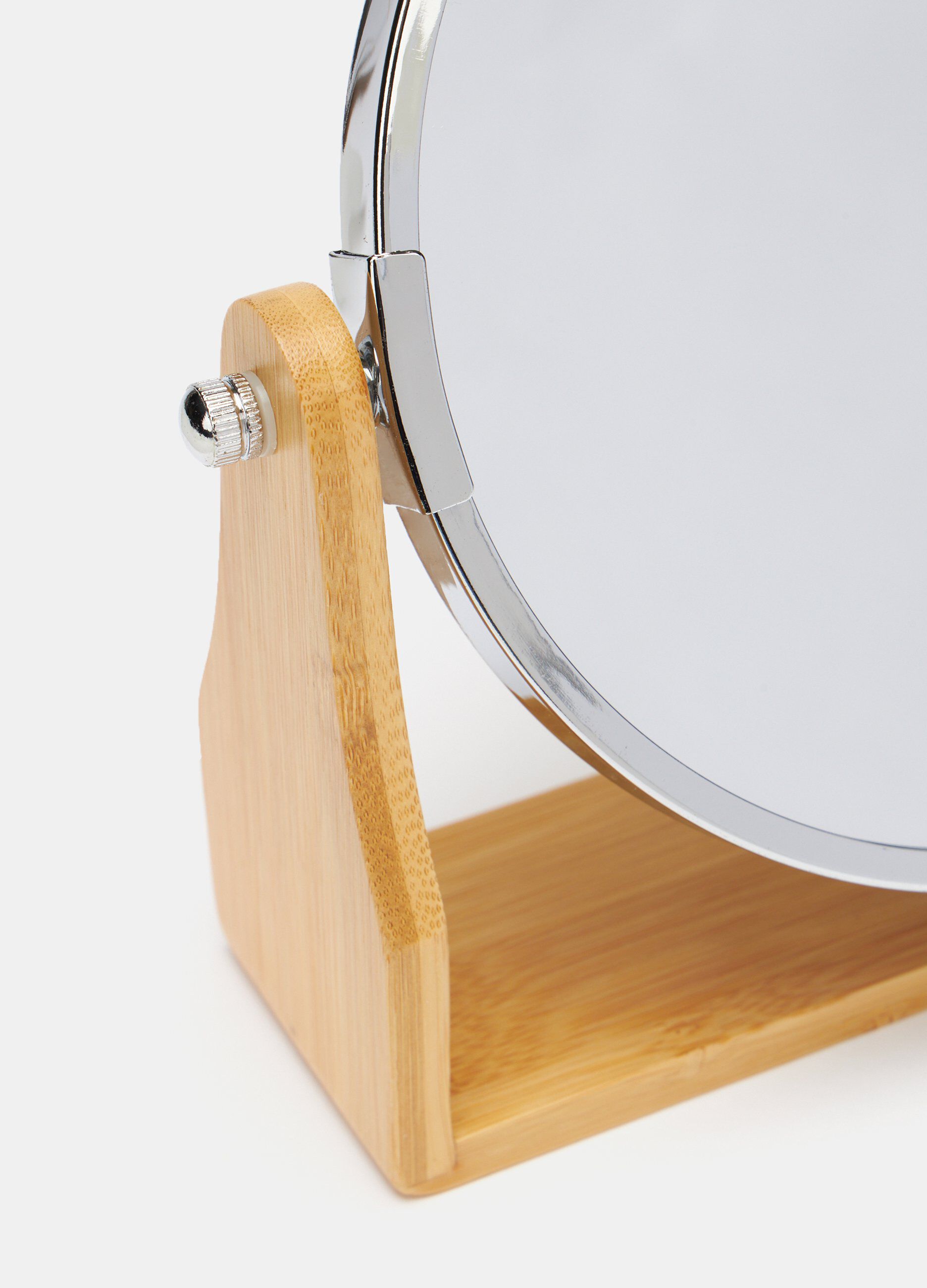 Specchio rotondo con base in bamboo_1