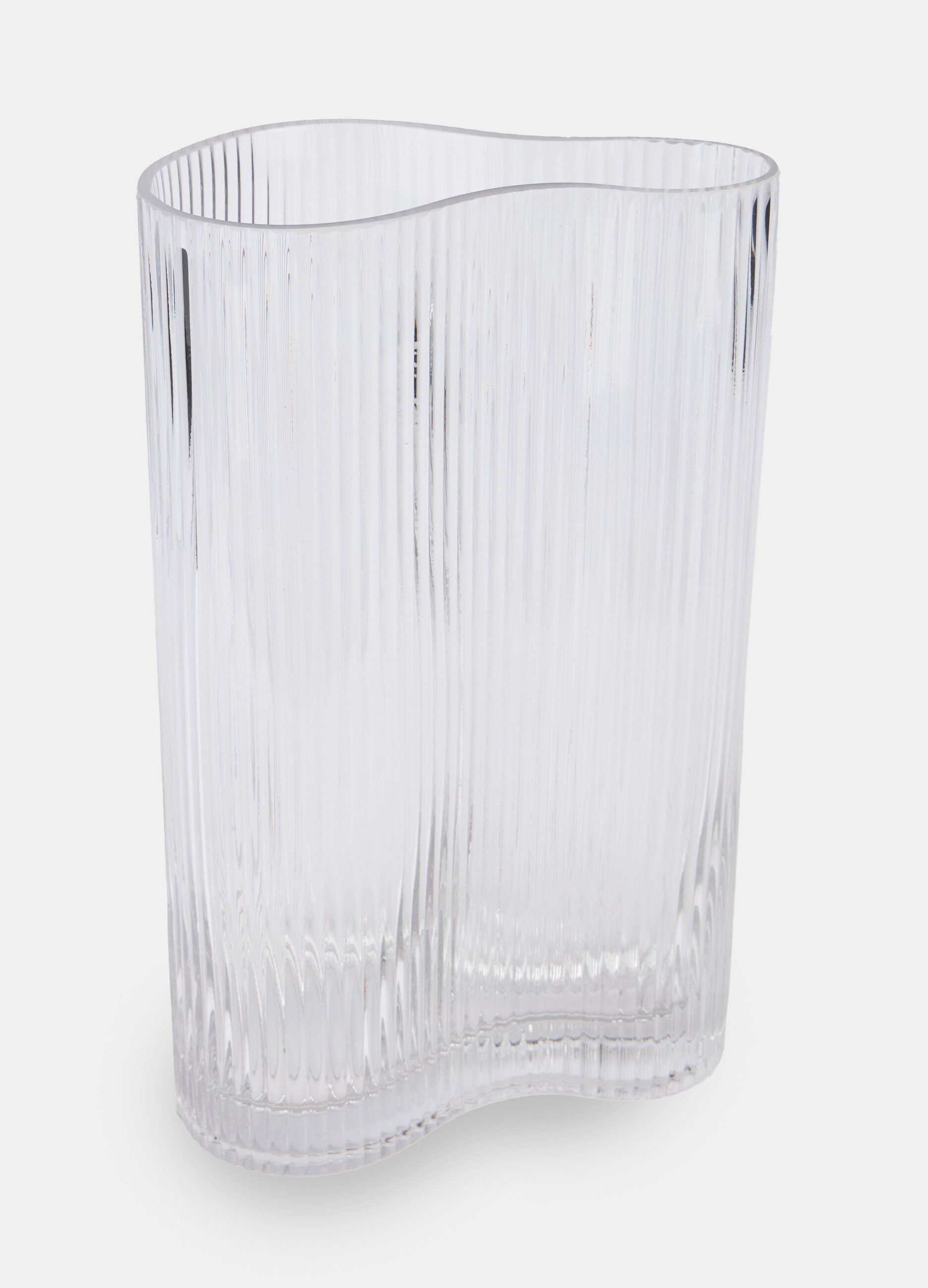 Vaso in vetro ondulato_0
