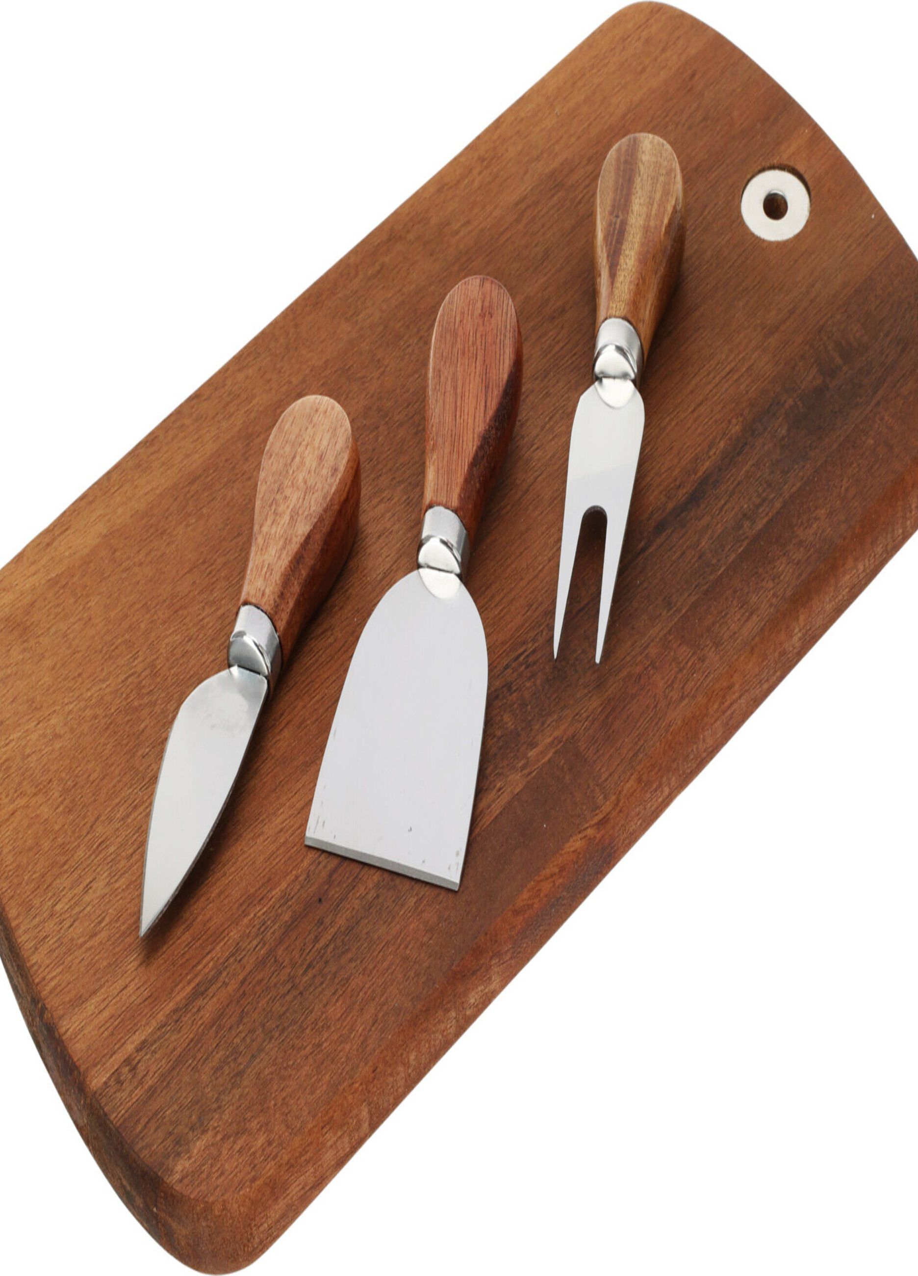 Set tagliere in legno + 3 coltelli_0