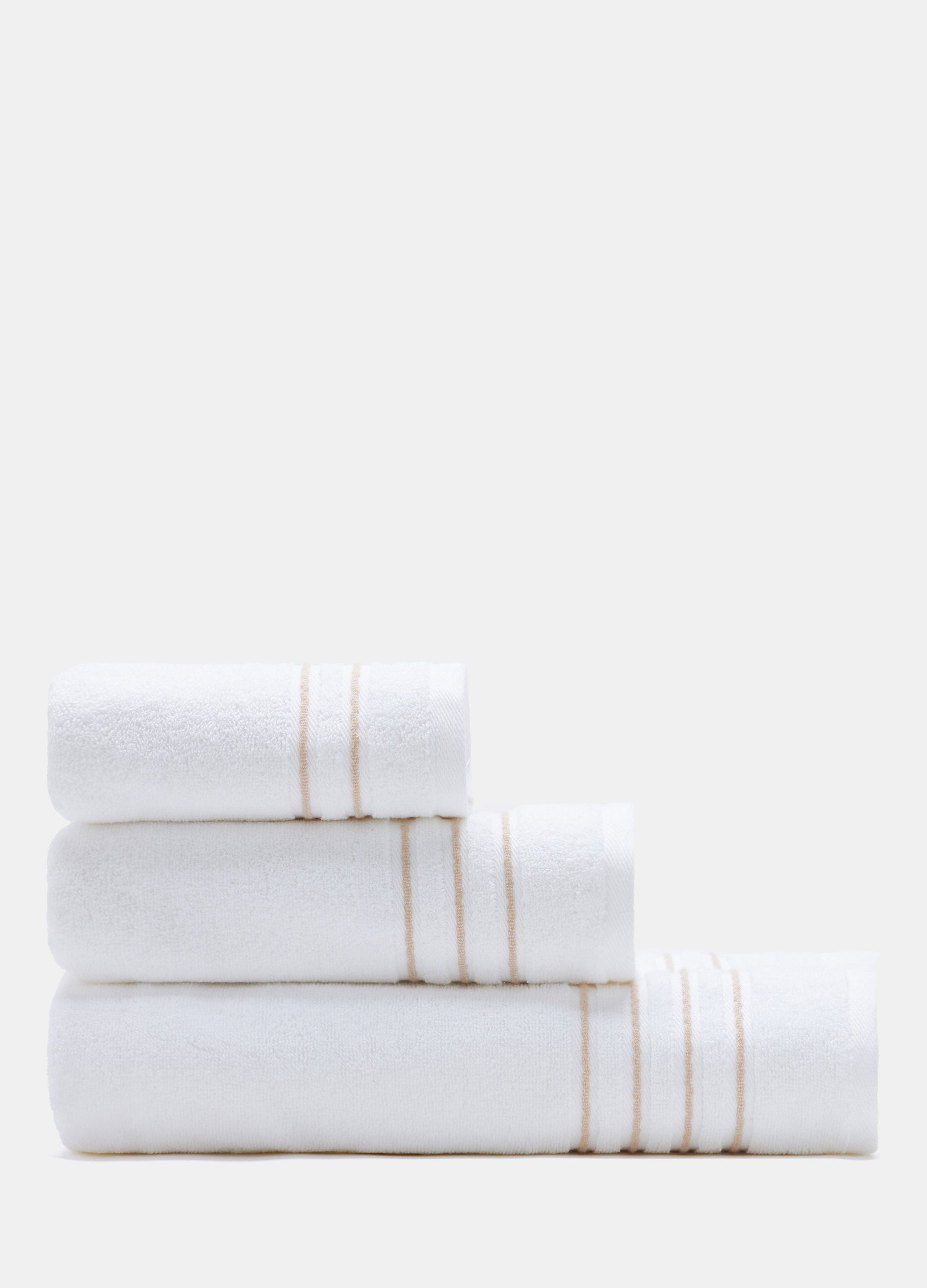 Asciugamano in puro cotone rigato Made in Portogallo